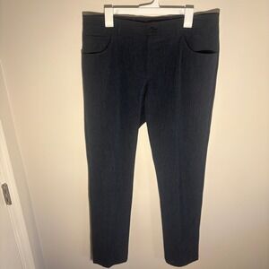 Alberto Ceramica Modern Fit Pants Mens 36x32 Navy Blue Heathered Trousers
